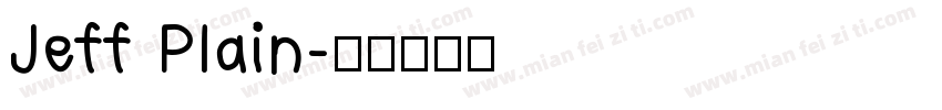 Jeff Plain字体转换